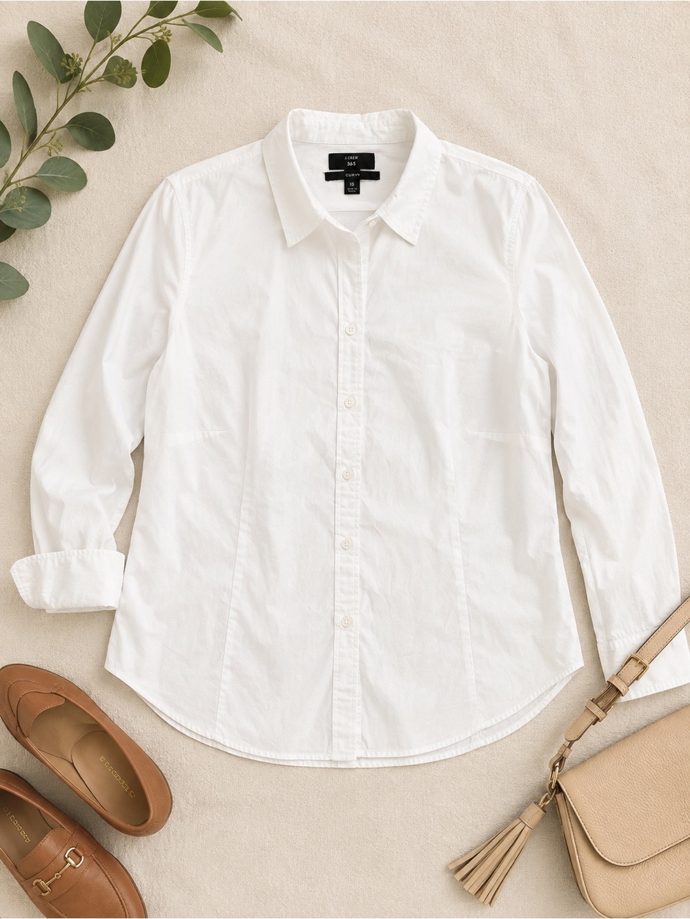 J. Crew Woman’s White Button-Front Dress Shirt